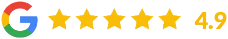 google reviews icon - 4.9 star