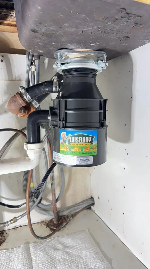 cracked garbage disposal replaced